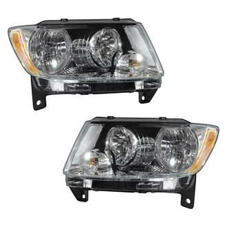 Pacific Best® - Driver and Passenger Side Replacement Headlight Set (NSF Certified)