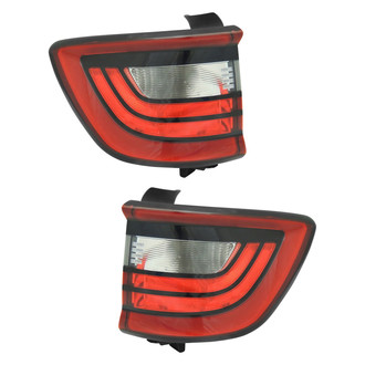 Pacific Best® - Driver and Passenger Side Outer Replacement Tail Lights (Standard Line)
