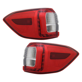Pacific Best® - Driver and Passenger Side Outer Replacement Tail Lights (Standard Line)