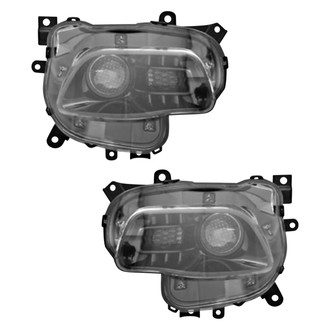 Pacific Best® - Driver and Passenger Side Replacement Headlight Set (NSF Certified)