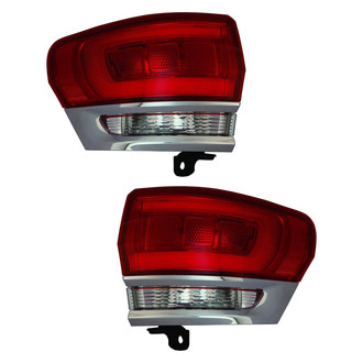 Pacific Best® - Driver and Passenger Side Outer Replacement Tail Lights (Standard Line)