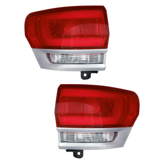 Pacific Best® - Driver and Passenger Side Outer Replacement Tail Lights (Standard Line)