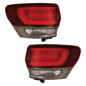 Pacific Best® - Driver and Passenger Side Outer Replacement Tail Lights (CAPA Certified)