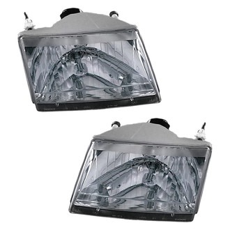 Pacific Best® - Driver and Passenger Side Replacement Headlight Set (CAPA Certified)
