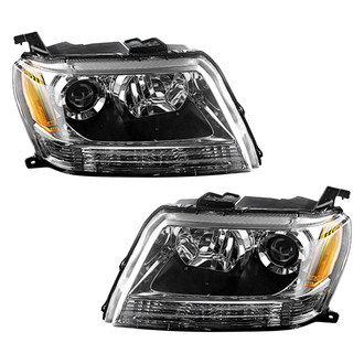 Pacific Best® - Driver and Passenger Side Replacement Headlight Set Lens and Housing (CAPA Certified)