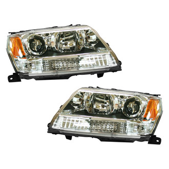 Pacific Best® - Driver and Passenger Side Replacement Headlight Set Lens and Housing (CAPA Certified)