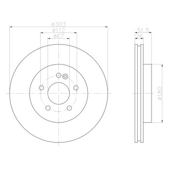 Pagid® - Vented Front Brake Rotor