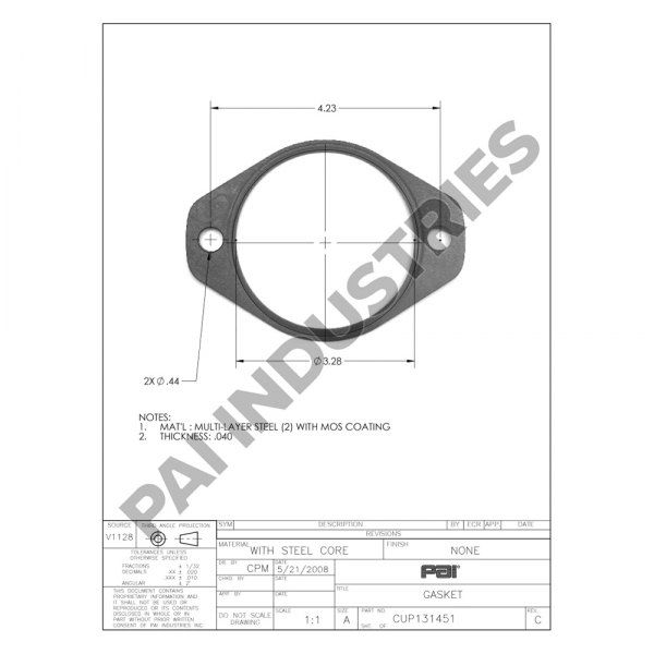 ◯◯◯ PAI® 131451 - Hydraulic Pump Cover Gaskets - TRUCKiD.com