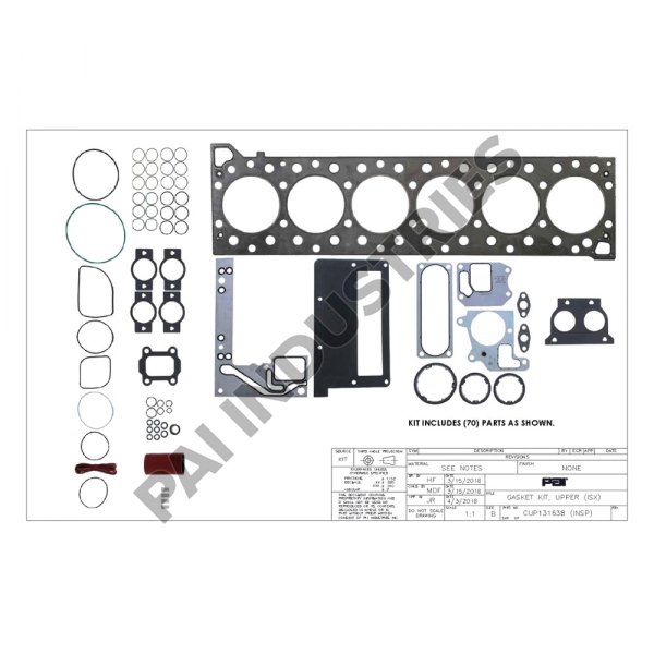 KEN PAI® 131638 - Upper Engine Gasket Kit - TRUCKiD.com