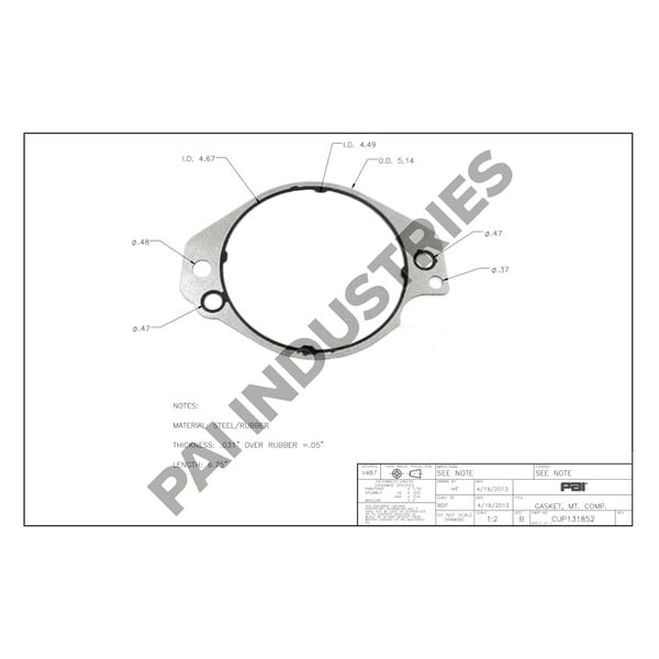 PAI® 131852 - Compressor Mounting Gaskets - TRUCKiD.com