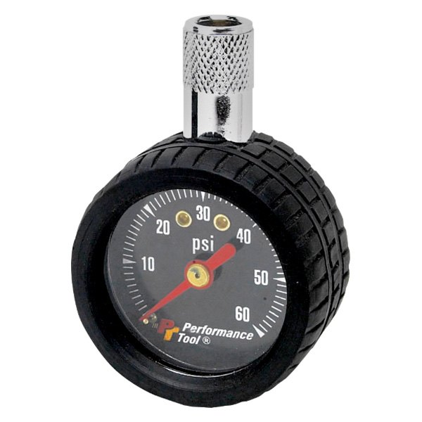 Performance Tool® - 1 to 60 psi Tire Shaped Dial Tire Pressure Gauge