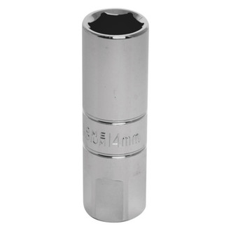 Performance Tool® - 3/8" Drive Standard Metric 6-Point Spark Plug Socket with Logo