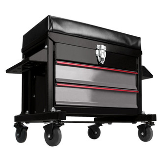 Performance Tool® - 350 lb Rectangular Creeper Seat with Tool Box