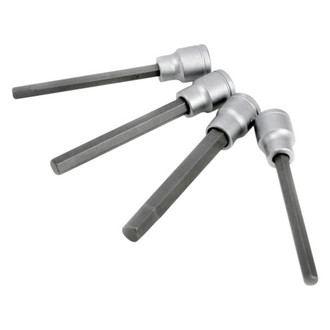 Performance Tool® - 4-piece 4" Brake Caliper Hex Bit Kit with Shaft