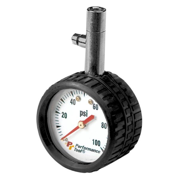 Performance Tool® - 1 to 100 psi Dial Tire Pressure Gauge