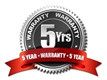5 Year Warranty