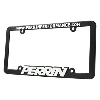 PERRIN Performance® - Black License Plate Frame with White PERRIN Performance Logo