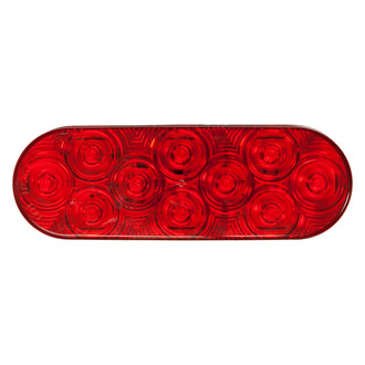 Peterson® - 1220 LumenX™ 6.5x2.25" Oval Chrome/Red LED Tail Light