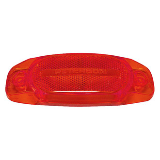 Peterson® - 130 Series 6"x2" CrystalRed Rectangular Side Marker Light Lens