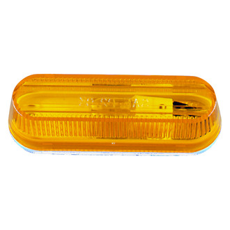 Peterson® 136A - 136 Series 3.5"x1" Crystal Oblong Style Amber Rectangular Surface Mount Side Marker Light