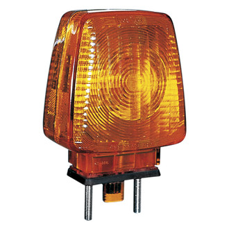Peterson® - 344 Series 4.5" Double Face Amber Square Pedestal Mount Turn Signal Light with Marker Light