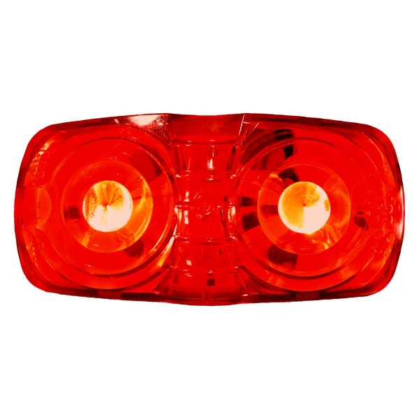 Peterson® - 38 Series 4"x2" Double Bulls-Eye Rectangular Surface Mount LED Clearance Marker Light with Two .180 Bullets