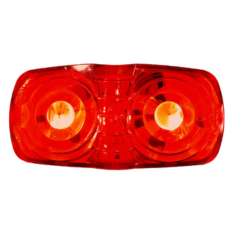 Peterson® - 38 Series 4" Double Bulls-Eye Red Square Surface Mount LED Clearance Marker Light