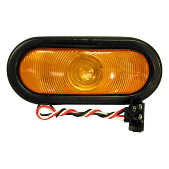 Peterson® 421KA - 421 Series 6.5"x2.25" Crystal Amber Oval Turn Signal Light