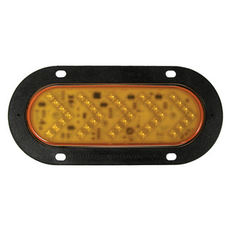 Peterson® - 423Q Piranha™ 6.5" Sequential Amber Oval Flange Mount LED Turn Signal Light