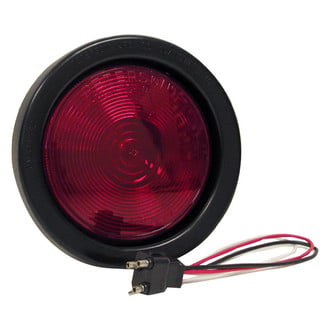 Peterson® - 426 Series Long-Life 4.25" Round Black/Red Crystal Tail Light