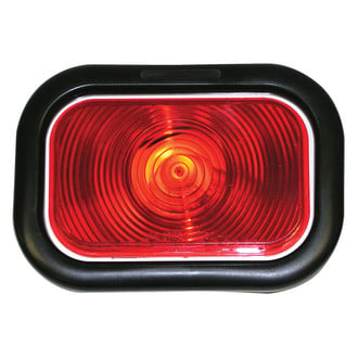Peterson® - 450-R Series 5" Sealed Red Rectangular Grommet Mount Combination Tail Light