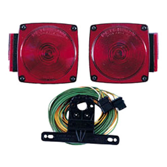 Peterson® - 541 Series 4.75"x4.5" Red Square Surface Mount Combination Tail Lights