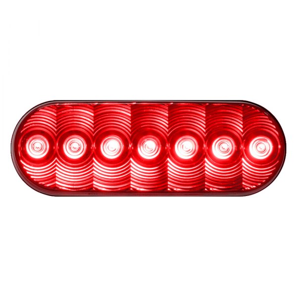 Peterson® - 821 LumenX™ 4" Chrome/Red Oval LED Tail Light