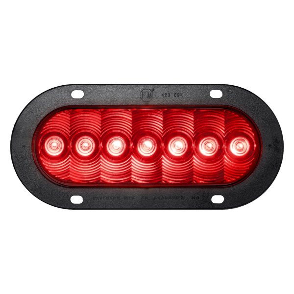 Peterson® - 823 LumenX™ 6.5x2.25" Chrome/Red Oval LED Tail Light