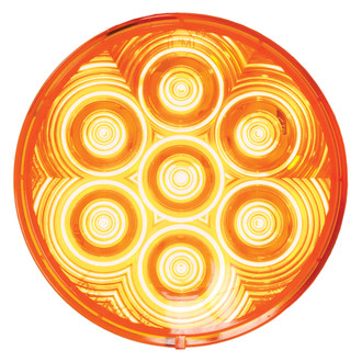 Peterson® - 826A-7 Series LumenX™ 4.25" Amber Round Grommet Mount LED Turn Signal Light