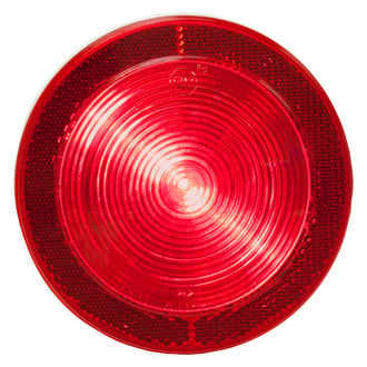 Peterson® 827KR - 827 Reflex 4" Round Chrome/Red LED Tail Light