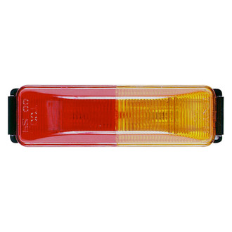 Peterson® - 154 Series 4"x1" Crystal Amber/Red Rectangular Side Marker Light