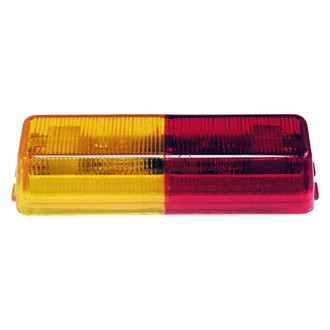 Peterson® - 161 Series 3.82"x1.24" Amber/Red Rectangular LED Side Marker Light