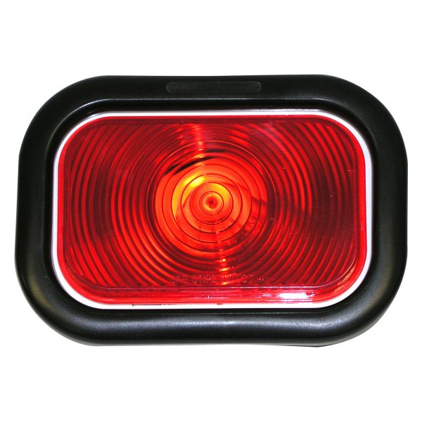 Peterson® - 450 Series 5.5x3.5" Black/Red Rectangular Crystal Tail Light
