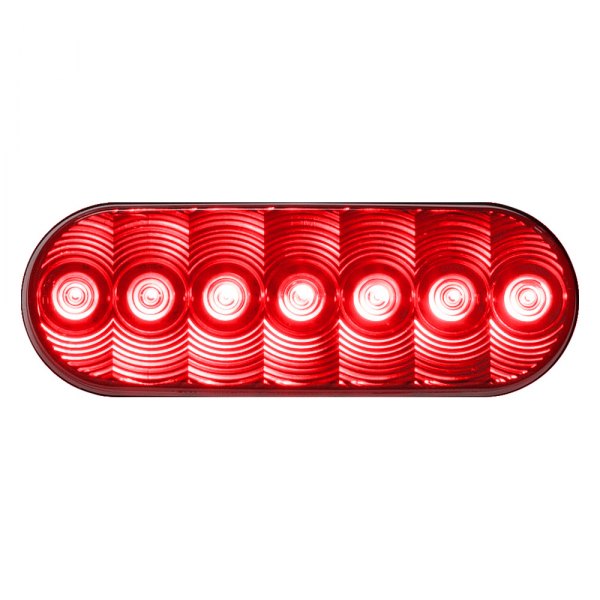 Peterson® - 820 LumenX™ 6.5x2.25" Chrome/Red Oval LED Tail Light