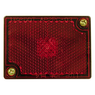 Peterson® - 2.75"x2.05" Red Square Bolt-on Mount Clearance Marker Lights