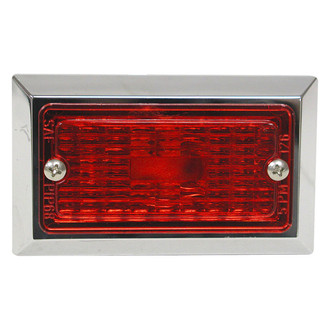 Peterson® - 126 Series 3.75"x2.25" Crystal Red Rectangular Side Marker Light
