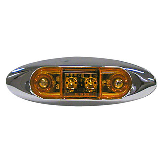 Peterson® - 168 Pirahna™ Slim-Line 4"x1.35" Amber Oval LED Clearance Marker Lights