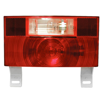Peterson® - 8.6"x4.6" Reflectorized Red Rectangular Bolt-on Mount Tail Lights