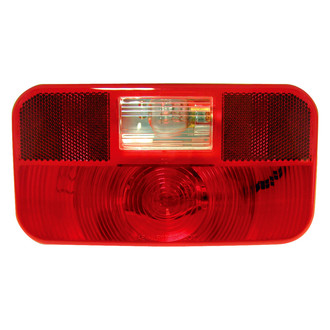 Peterson® - 8.6"x4.6" Red Rectangular Bolt-on Mount Tail Lights