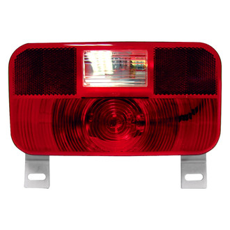 Peterson® - 8.6"x4.6" Reflectorized Red Rectangular Bolt-on Mount Tail Lights
