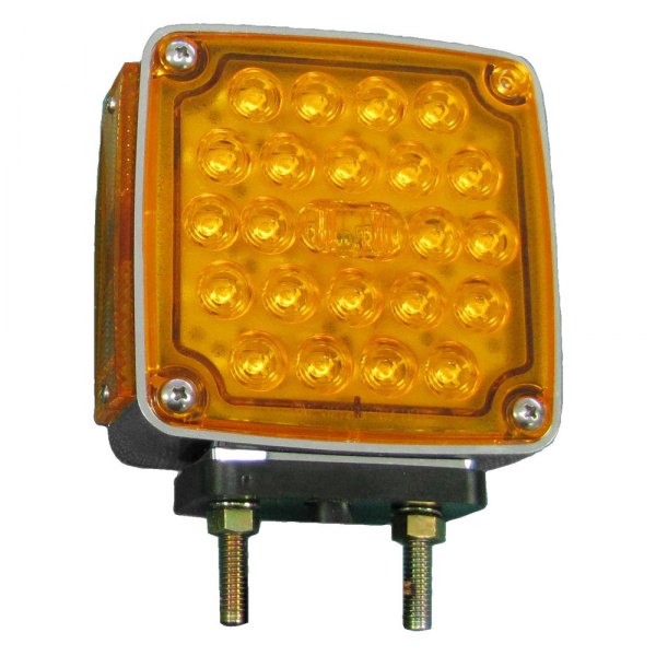 Peterson® - 327 Series 4.72" Square Pedestal Mount LED Turn Signal Light with Marker Light