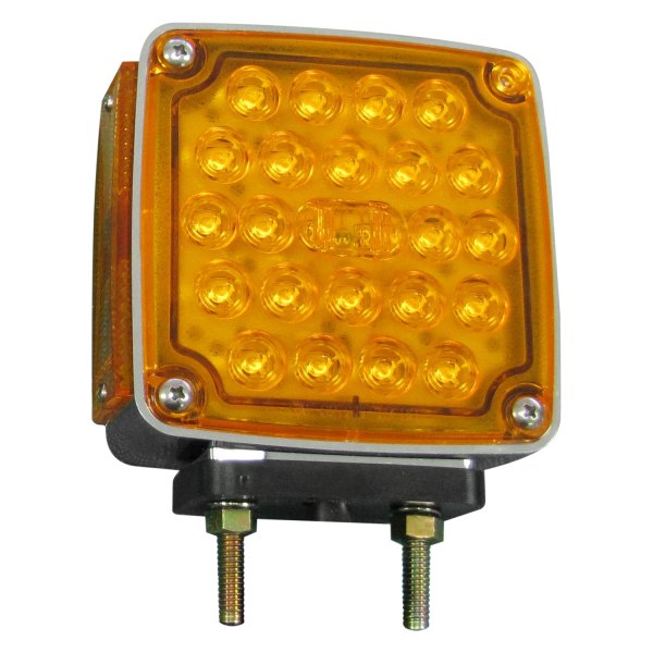 Peterson® - Curbside 327 Series 4.5" Double Face Square Pedestal Mount LED Turn Signal Light with Marker Light