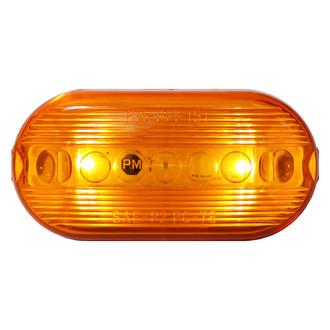 Peterson® - 35 Series 4.125"x2" Amber Oblong Surface Mount LED Clearance Marker Light with Two .180 Bullets