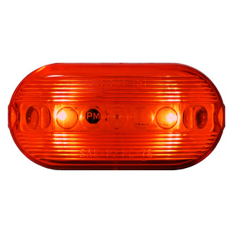 Peterson® - 35 Series 4.125"x2" Red Oblong Surface Mount LED Clearance Marker Light with Two .180 Bullets